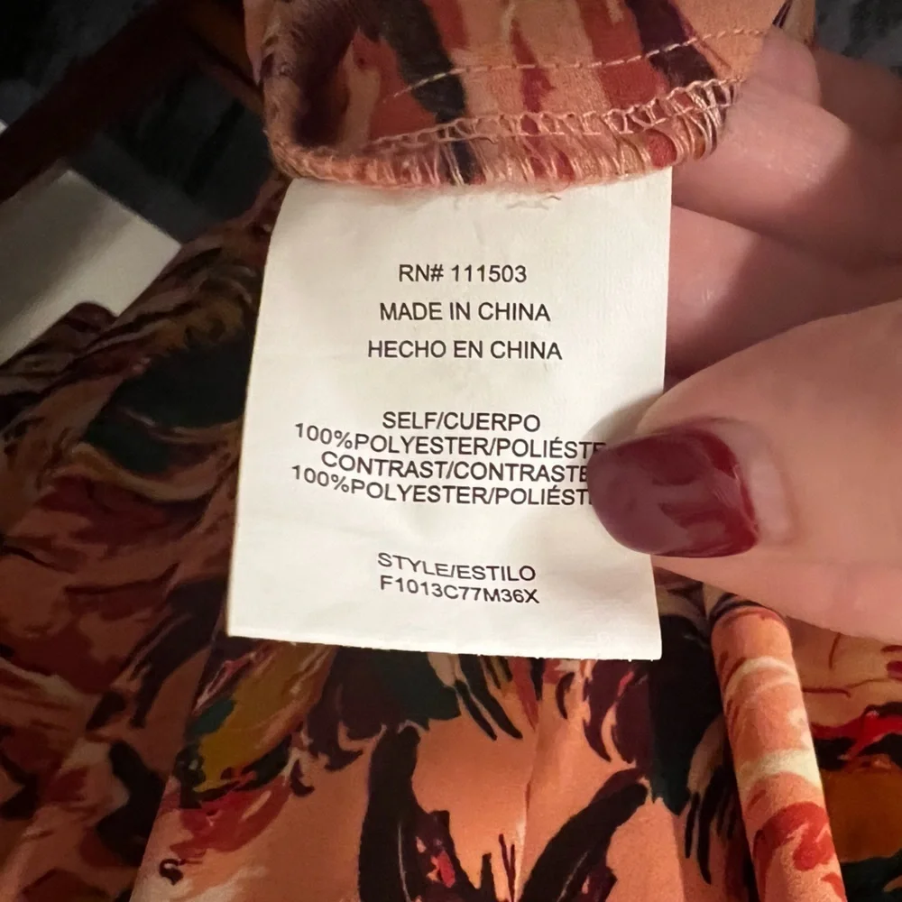 NWOT Anthropologie Fig & Flower Top Blouse Woman Plus 3X Floral/Animal Print - Picture 9 of 9